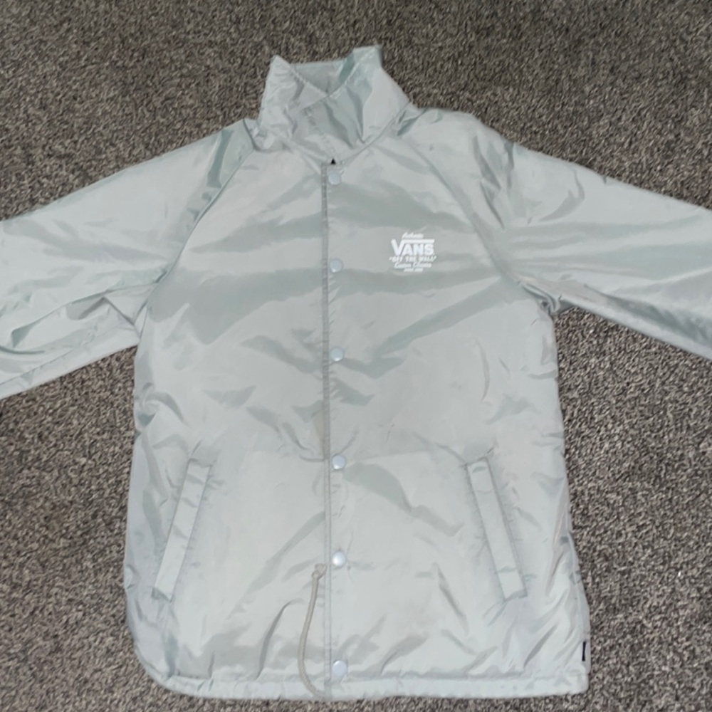 Vans Shoes Mens Torrey Coaches Snap Front Windbreaker Jacket Grey